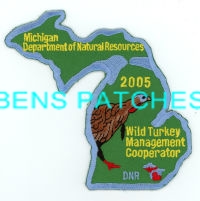 MICHIGAN,MICHIGAN DEPARTMENT OF NATURAL RESOURCES WILD TURKEY MANAGEMENT COOPERATOR 2005 1 STATE SHAPED